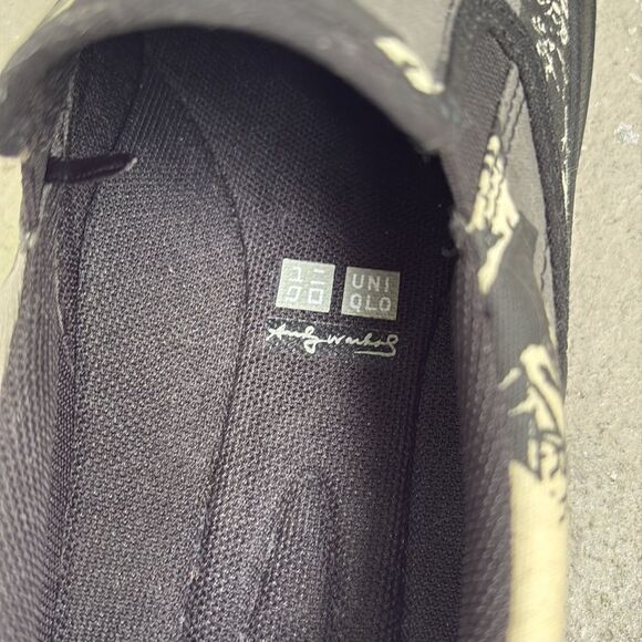 NWOT Andy Warhol canvas slip ons